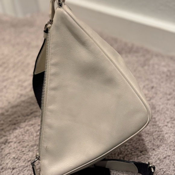 Prada Grace Lux Triangle Shoulder Bag White - Picture 2 of 9